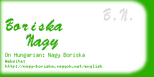 boriska nagy business card